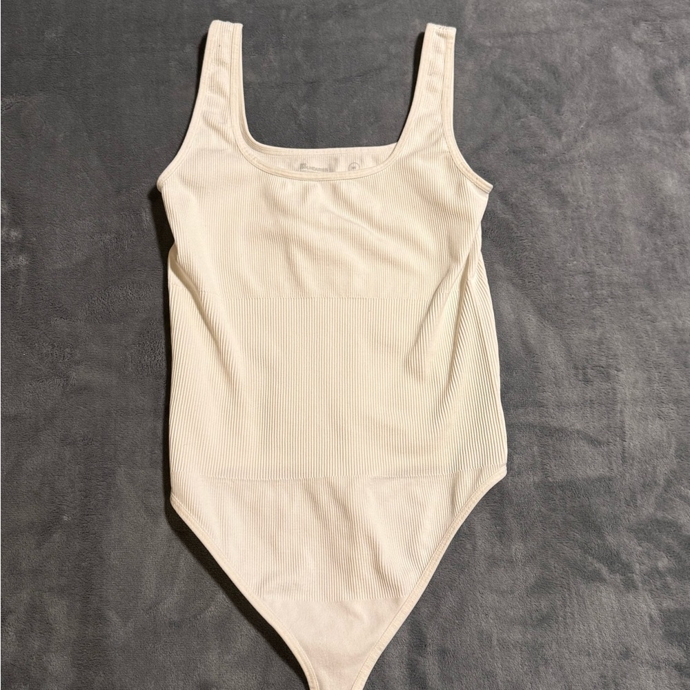 No Boundaries Cream Ribbed Bodysuit